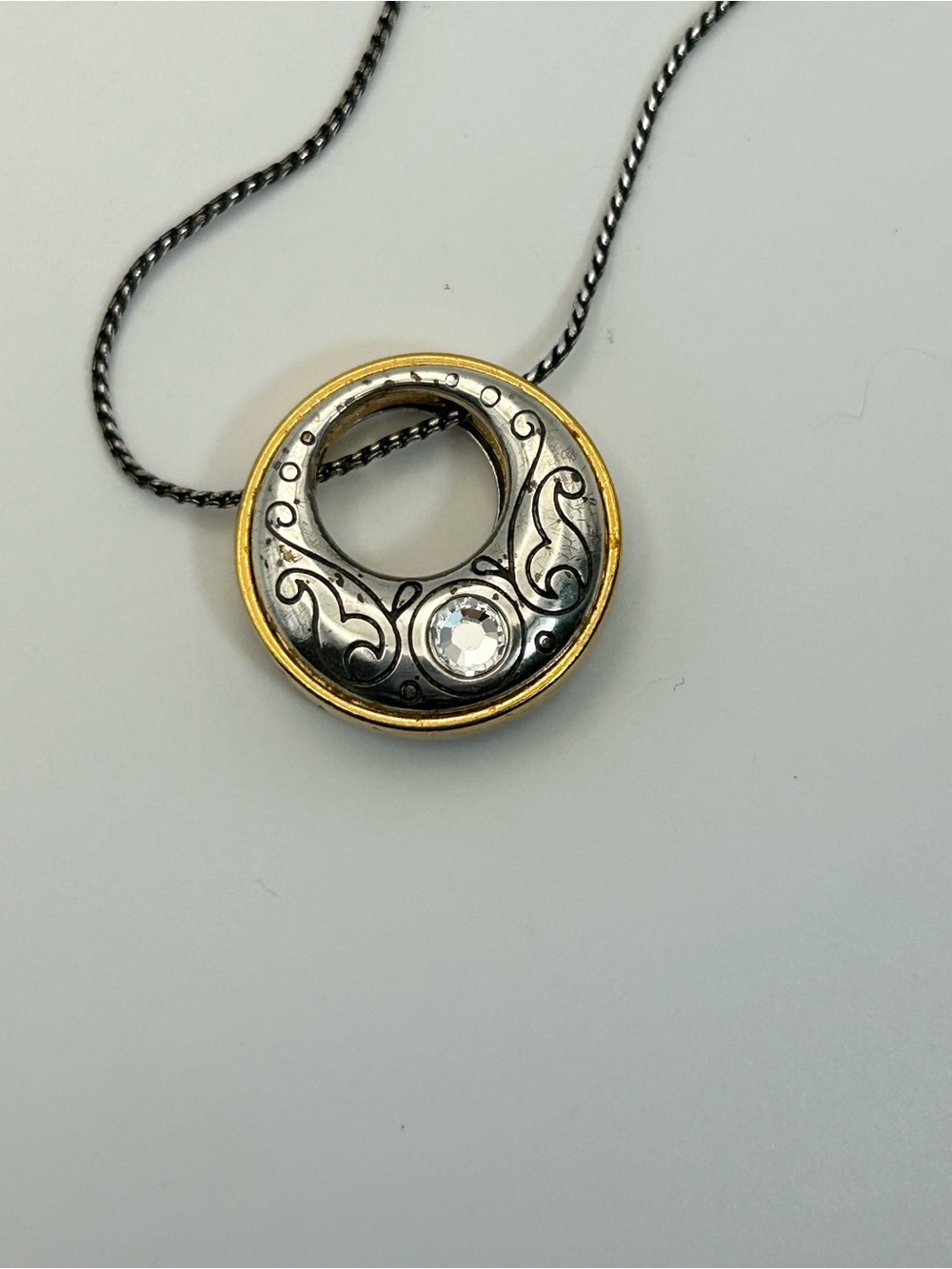 Brighton Aries Necklace 17" Two-tone Gold Silver Plated Swarovski Crystal - Picture 6 of 12